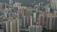 4K stock footage aerial video flyby Kwai Chung apartment complexes, Hong Kong, China Aerial Stock Footage | DCA02_020
