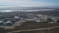 5K stock footage aerial video Orbiting the Phillips 66 Company Santa Maria Refinery, Arroyo Grande, California Aerial Stock Footage | DCSF02_009