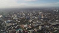5K Aerial Video Flyby San Jose State University, Downtown San Jose in the background, California Aerial Stock Footage | DCSF09_004