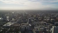 5K stock footage aerial video of flying by Downtown San Jose, California Aerial Stock Footage | DFKSF12_008