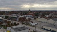 5.7K stock footage aerial video of a small church and steeple in Louisville, Kentucky Aerial Stock Footage | DX0001_003035
