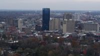 5.7K stock footage aerial video slowly passing the city's skyline in Downtown Lexington, Kentucky Aerial Stock Footage | DX0001_003216