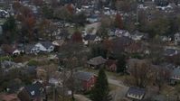5.7K stock footage aerial video of panning across suburban homes and quiet streets in Lexington, Kentucky Aerial Stock Footage | DX0001_003233