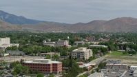 5.7K stock footage aerial video of the Nevada State Capitol dome and state government buildings in Carson City, Nevada Aerial Stock Footage | DX0001_007_005