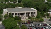 5.7K stock footage aerial video of passing by the Supreme Court of Nevada in Carson City, Nevada Aerial Stock Footage | DX0001_007_009