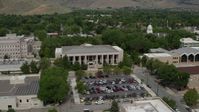 5.7K stock footage aerial video of the Supreme Court and the Nevada State Capitol in Carson City, Nevada Aerial Stock Footage | DX0001_007_015