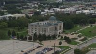 5.7K stock footage aerial video of an orbit of the Iowa Court of Appeals in Des Moines, Iowa Aerial Stock Footage | DX0002_166_002