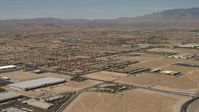 4K stock footage aerial video approach neighborhoods with tract homes in Las Vegas, Nevada Aerial Stock Footage | FG0001_000355
