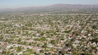 HD stock footage aerial video fly over residential neighborhoods, San Fernando Valley, California Aerial Stock Footage | HDA07_01