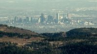 HD stock footage aerial video of a view of Downtown Denver from the Rocky Mountains, Colorado Aerial Stock Footage | HDA13_482