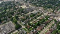 4K stock footage aerial video fly over suburban residential neighborhoods in Metairie, New Orleans, Louisiana Aerial Stock Footage | PVED01_102