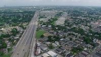 4K stock footage aerial video approach several cemeteries in Lakeview, New Orleans, Louisiana Aerial Stock Footage | PVED01_106