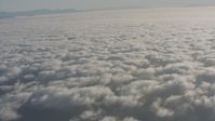 4K stock footage aerial video of a layer of cloud cover near the coast in Southern California Aerial Stock Footage | WA001_009