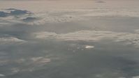 4K stock footage aerial video of cloud cover over the San Fernando Valley, California Aerial Stock Footage | WA001_022