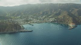 Avalon Bay and the town of Avalon, Catalina Island, California Aerial Stock Photos | AX0159_256.0000300