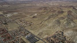 Desert residential neighborhoods in Rosamond, California Aerial Stock Photos | AX06_100.0000078