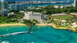 Waterfront Normandie Hotel in San Juan, Puerto Rico Aerial Stock Photos | AX101_006.0000226F