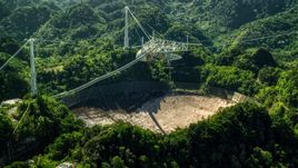 Arecibo Observatory surrounded by Karst Forest trees in Puerto Rico  Aerial Stock Photos | AX101_106.0000000F