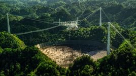 The Arecibo Observatory and Karst forest, Puerto Rico  Aerial Stock Photos | AX101_107.0000218F