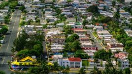A residential neighborhood in Toa Baja, Puerto Rico  Aerial Stock Photos | AX101_230.0000214F