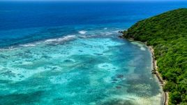Sapphire blue waters by the Caribbean island of Culebra, Puerto Rico  Aerial Stock Photos | AX102_137.0000280F