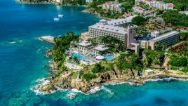 Marriott's Frenchman's Cove island resort, St Thomas, US Virgin Islands  Aerial Stock Photos | AX102_233.0000299F