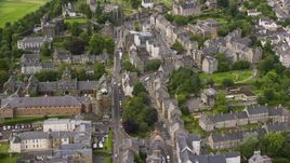 Residential buildings along King Street in Stirling, Scotland Aerial Stock Photos | AX109_033.0000000F