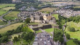 Iconic Stirling Castle in Scotland Aerial Stock Photos | AX109_035.0000000F