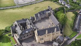 Stirling Castle and its grounds, Scotland Aerial Stock Photos | AX109_041.0000104F