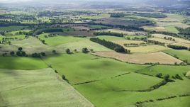 Scottish farms and fields near Kippen, Scotland Aerial Stock Photos | AX110_035.0000000F