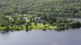 Rossdhu Mansion at Loch Lomond Golf Course, Luss, Scottish Highlands, Scotland Aerial Stock Photos | AX110_113.0000154F