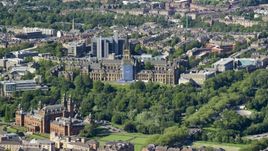 The University of Glasgow and Kelvingrove Art Gallery and Museum, Scotland Aerial Stock Photos | AX110_173.0000000F