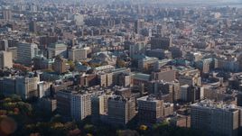 Columbia University in Autumn, Morningside Heights, New York City Aerial Stock Photos | AX119_038.0000065F