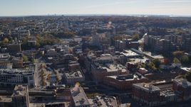 Downtown office buildings in Autumn, Yonkers, New York Aerial Stock Photos | AX119_066.0000115F