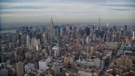 Midtown Manhattan skyscrapers in New York City Aerial Stock Photos | AX120_155.0000256F