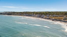 A beach and oceanfront homes, Scituate, Massachusetts Aerial Stock Photos | AX143_036.0000206