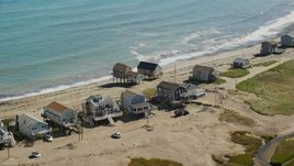 Elevated oceanfront homes, Scituate, Massachusetts Aerial Stock Photos | AX143_045.0000066