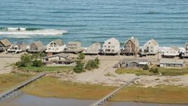 Elevated homes by the ocean, Humarock, Massachusetts Aerial Stock Photos | AX143_049.0000422