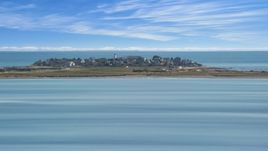 Plymouth Light and coastal community of Duxbury, Massachusetts Aerial Stock Photos | AX143_082.0000210