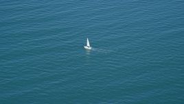 A boat sailing on Cape Cod Bay, Massachusetts Aerial Stock Photos | AX143_126.0000181