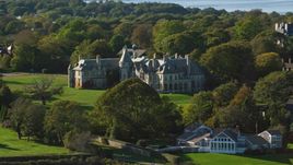 Carey Mansion, also known as Seaview Terrace, in Newport, Rhode Island Aerial Stock Photos | AX144_256.0000164