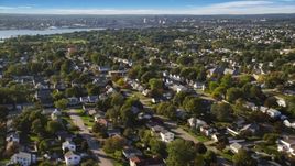 Suburban neighborhoods in East Providence, Rhode Island Aerial Stock Photos | AX145_028.0000013