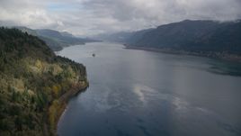 The Columbia River Gorge, Skamania County, Washington Aerial Stock Photos | AX153_185.0000228F