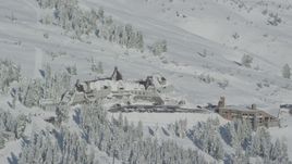 Timberline Ski Resort, located on Mount Hood, Cascade Range, Oregon Aerial Stock Photos | AX154_089.0000198F