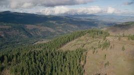Evergreen forest and logging areas, Dee, Oregon Aerial Stock Photos | AX154_146.0000383F