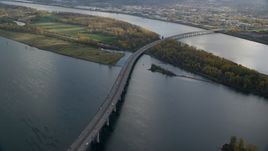 I-205 Bridge spanning the Columbia River, Vancouver, Washington Aerial Stock Photos | AX154_219.0000231F