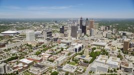 Downtown skyscrapers and office buildings, Atlanta, Georgia Aerial Stock Photos | AX36_003.0000071F