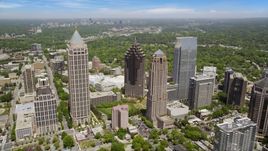 Midtown Atlanta skyscrapers and buildings, Atlanta, Georgia Aerial Stock Photos | AX36_012.0000290F