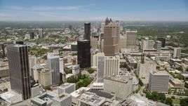 Georgia-Pacific Tower, Equitable Plaza, Downtown Atlanta, Georgia  Aerial Stock Photos | AX36_037.0000148F