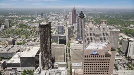 Downtown skyscrapers and office buildings, Atlanta, Georgia Aerial Stock Photos | AX36_039.0000020F